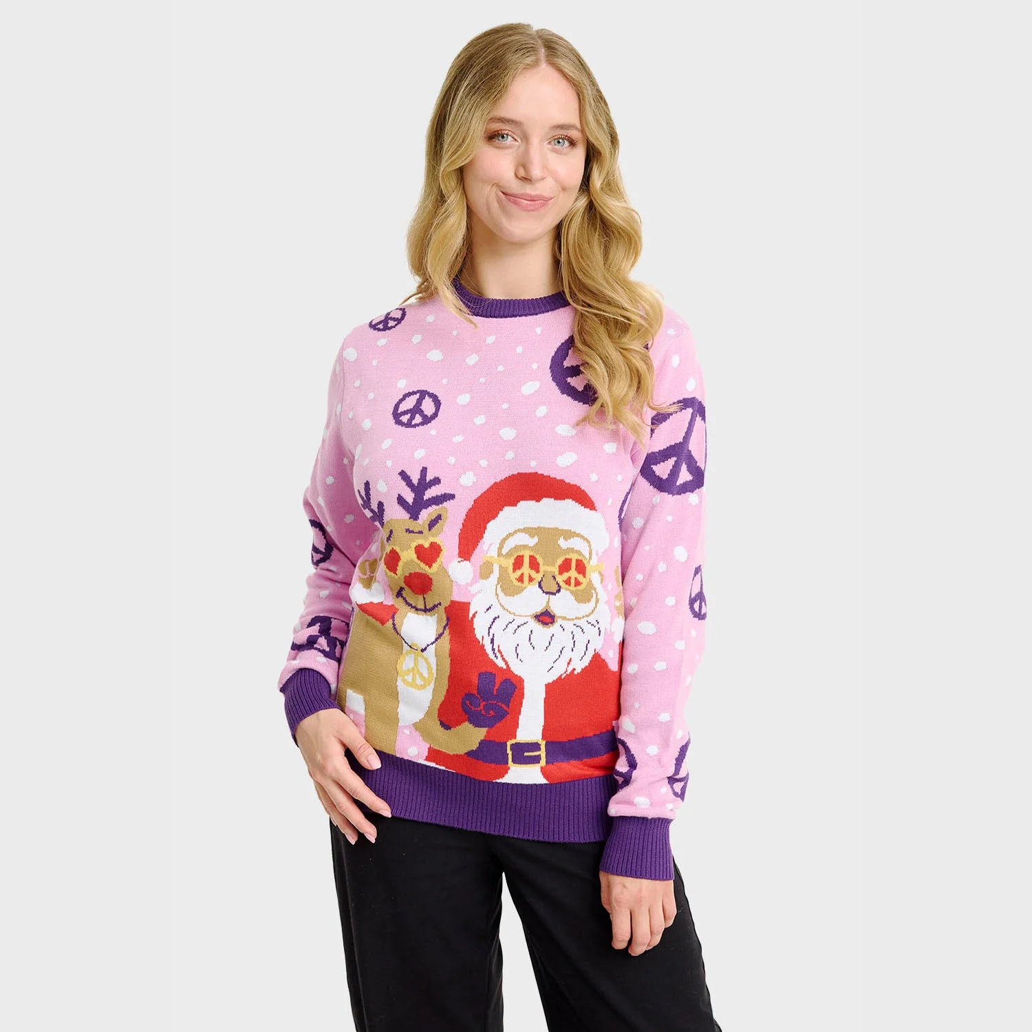 Hippie Weihnachtspullover - Damen - Image 3