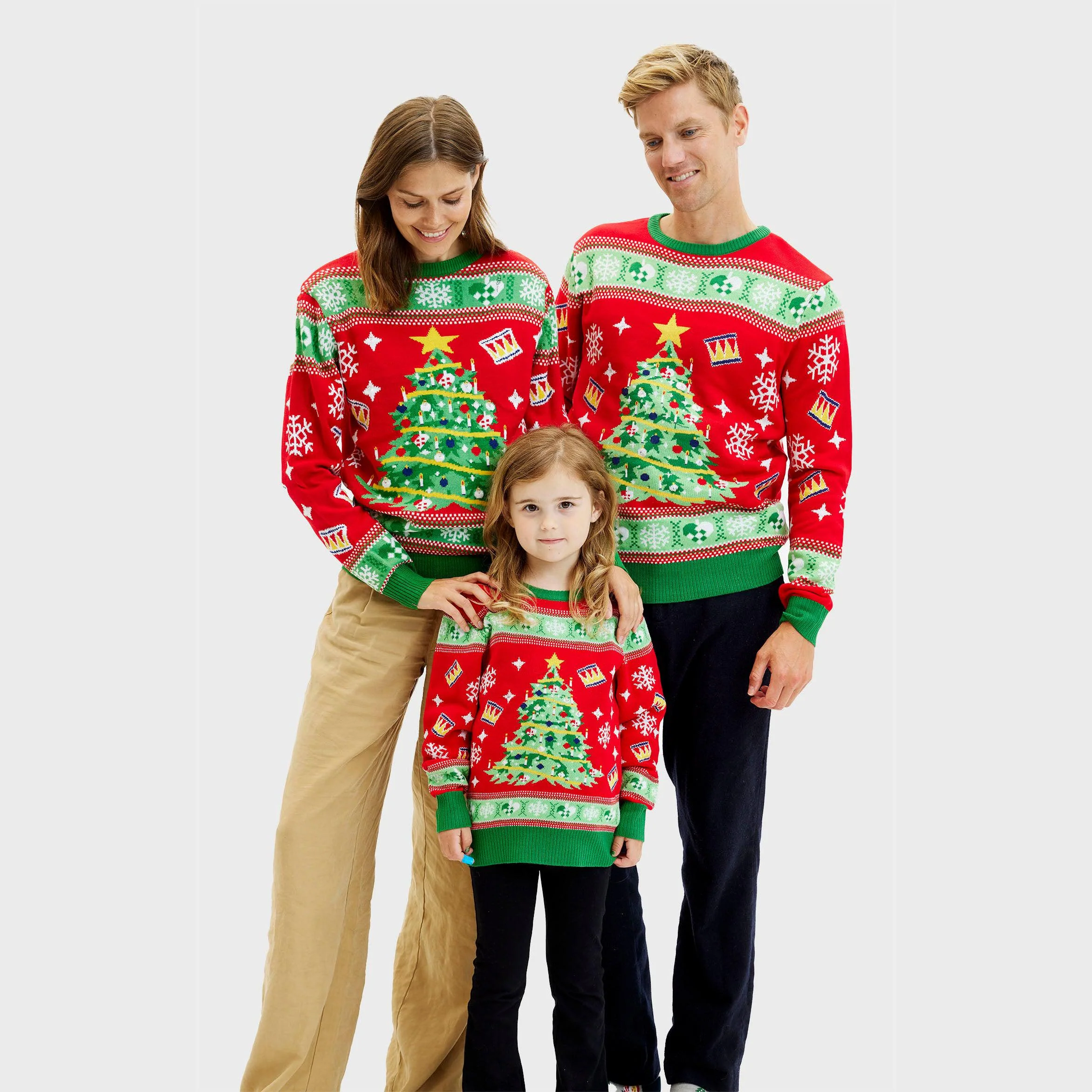 Weihnachtspulli Mit Weihnachtsbaum LED Rot - Damen - Image 7