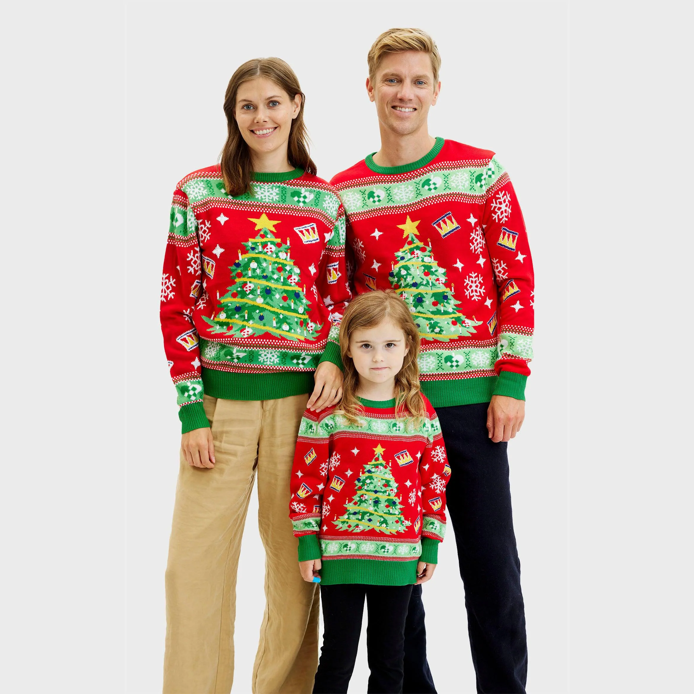 Weihnachtspulli Mit Weihnachtsbaum LED Rot - Herren - Image 4